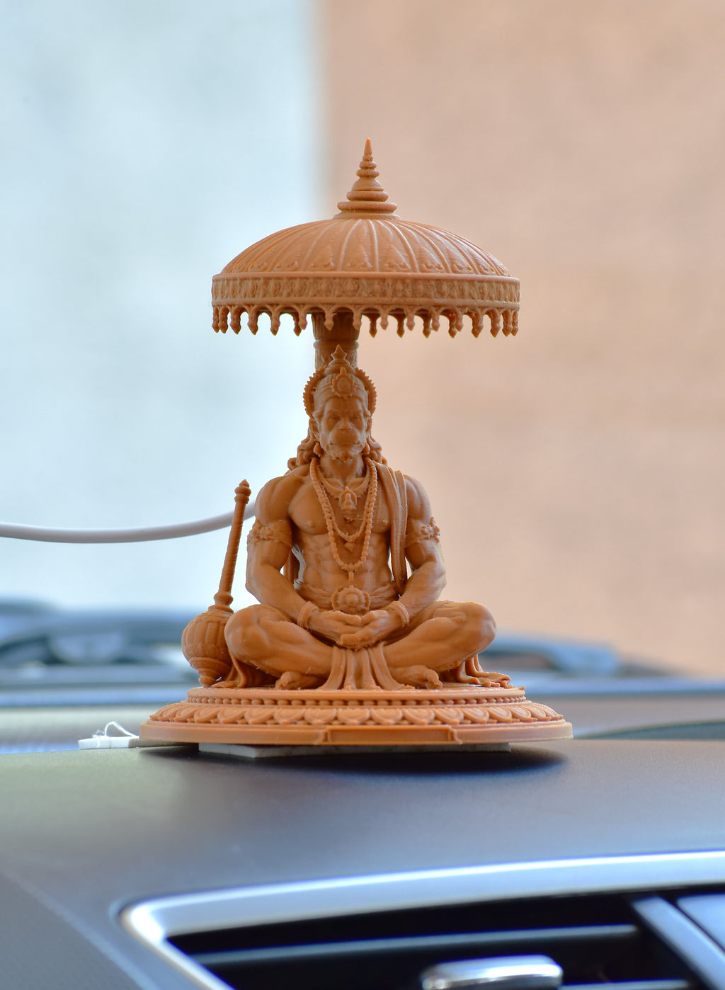 RR Murti Hub Hanuman Ji Decorative Murti – Peanut Brown Edition