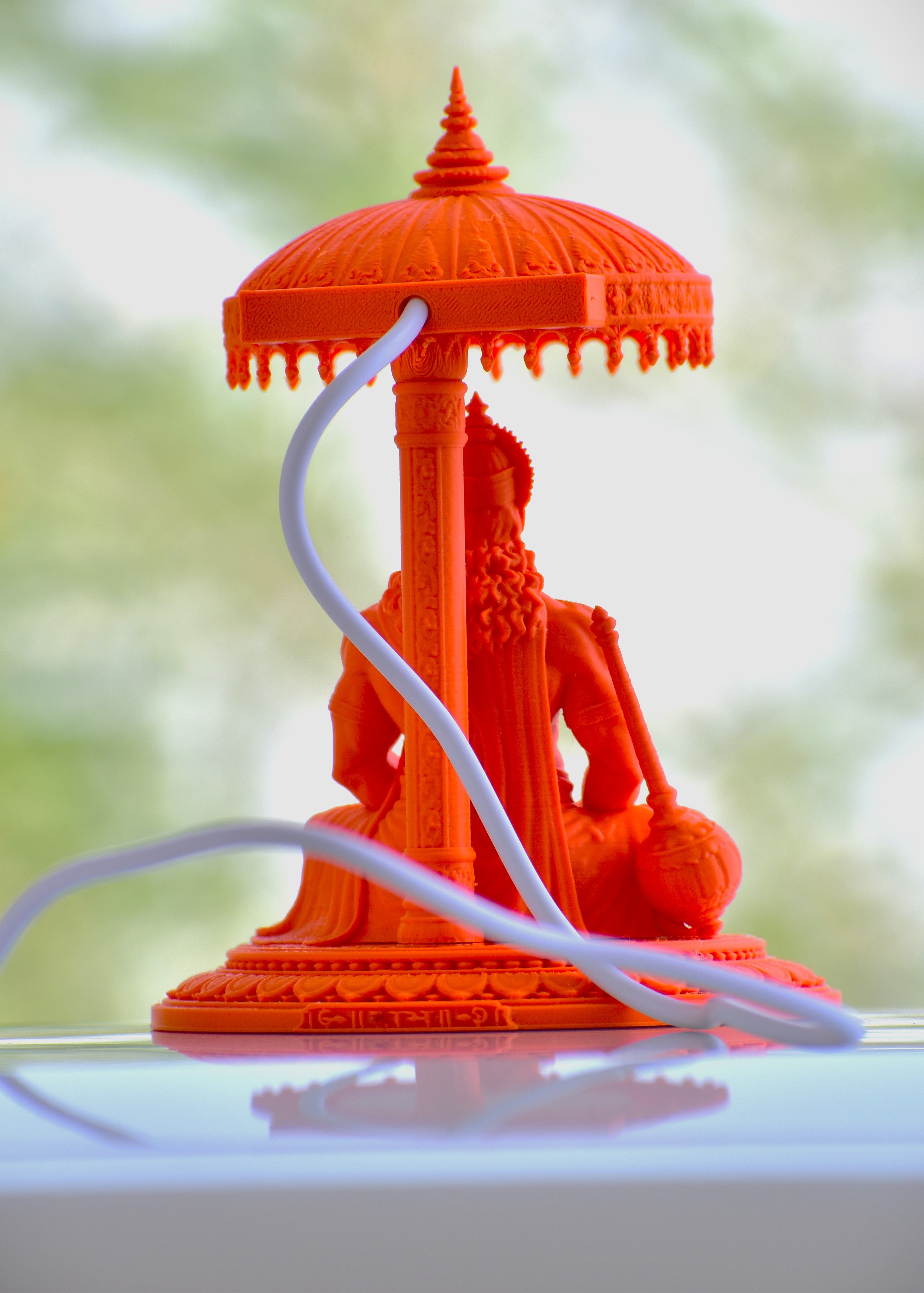 RR Murti Hub Hanuman Ji Decorative Murti – Orange Edition