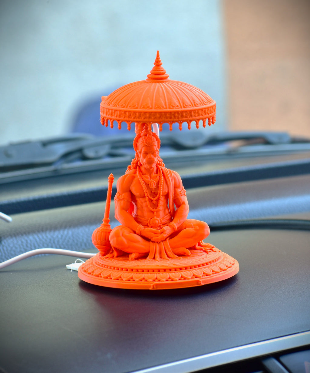 RR Murti Hub Hanuman Ji Decorative Murti – Orange Edition