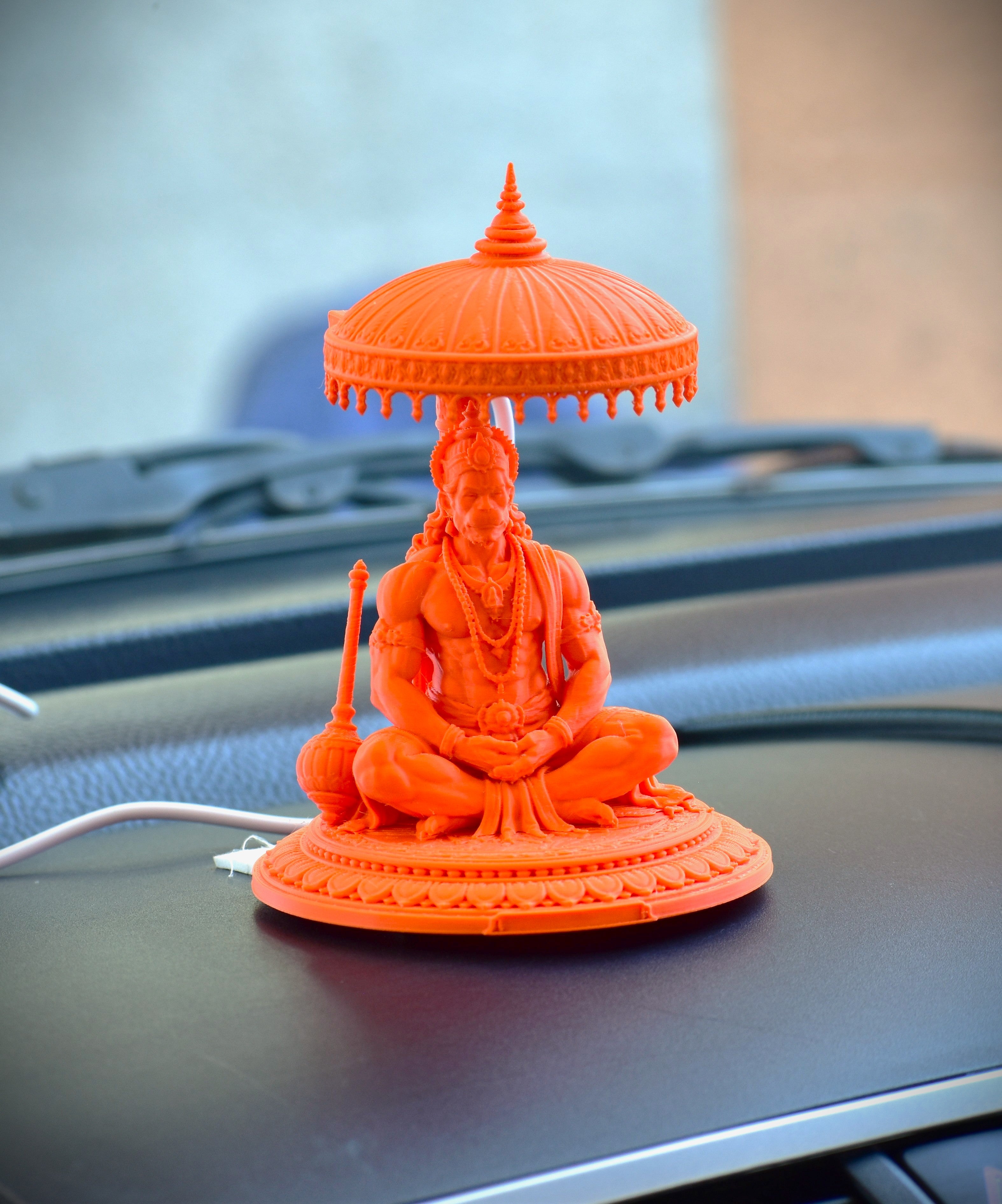 RR Murti Hub Hanuman Ji Decorative Murti – Orange Edition