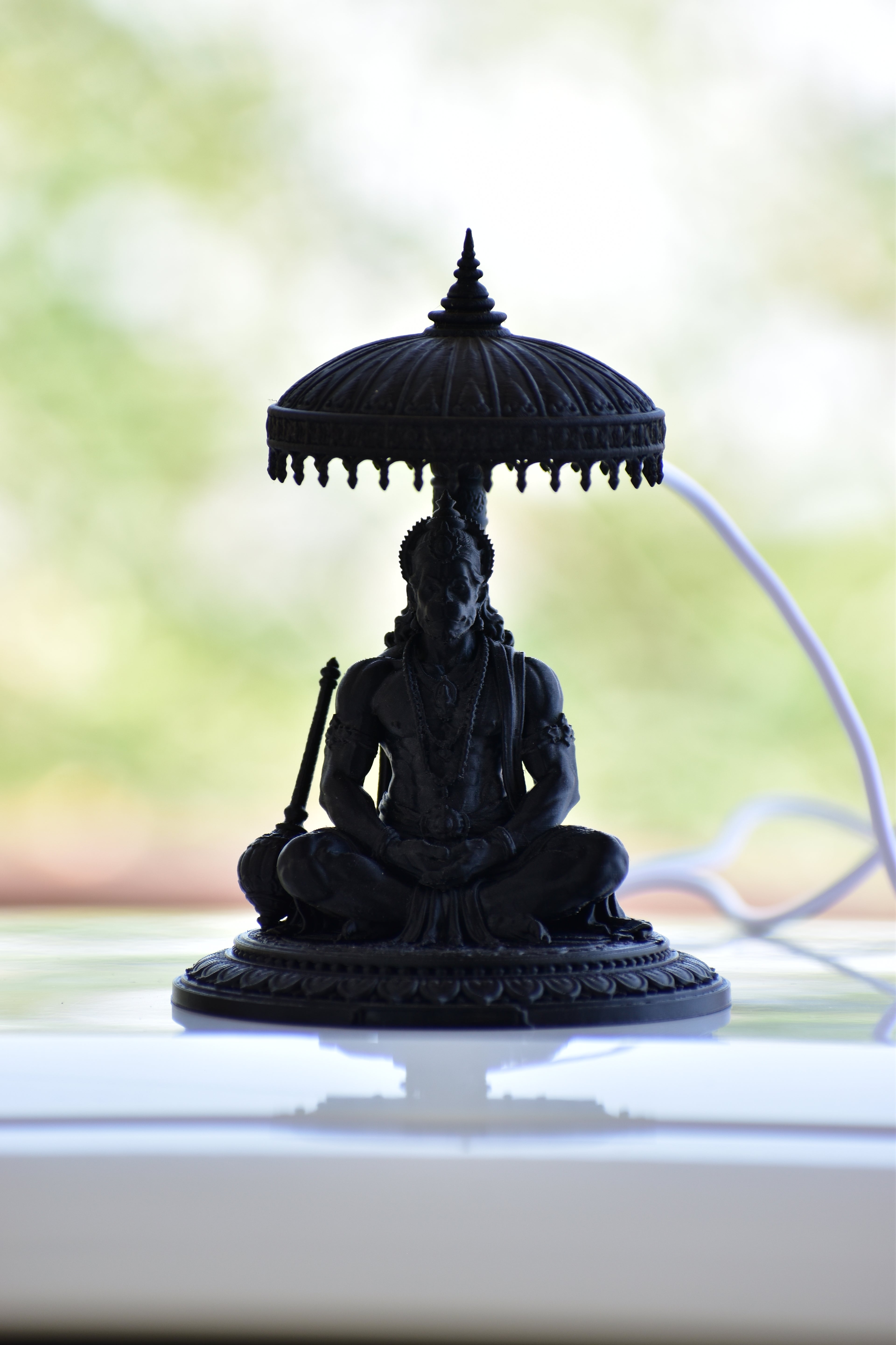 RR Murti Hub Hanuman Ji Decorative Murti – Black Edition