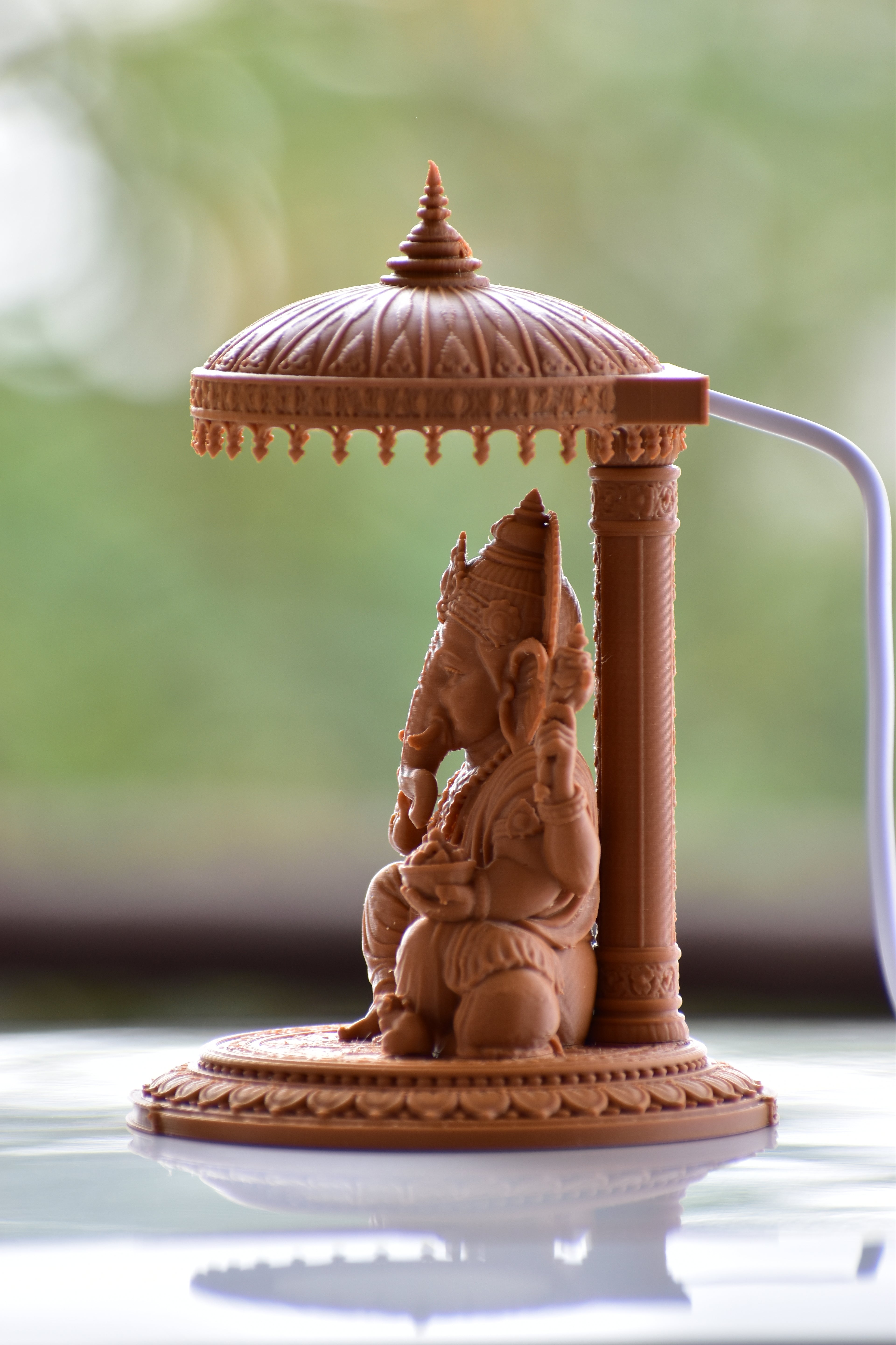 Ganesh Ji LED Idol for Car Dashboard | 12cm PETG Decorative Statue