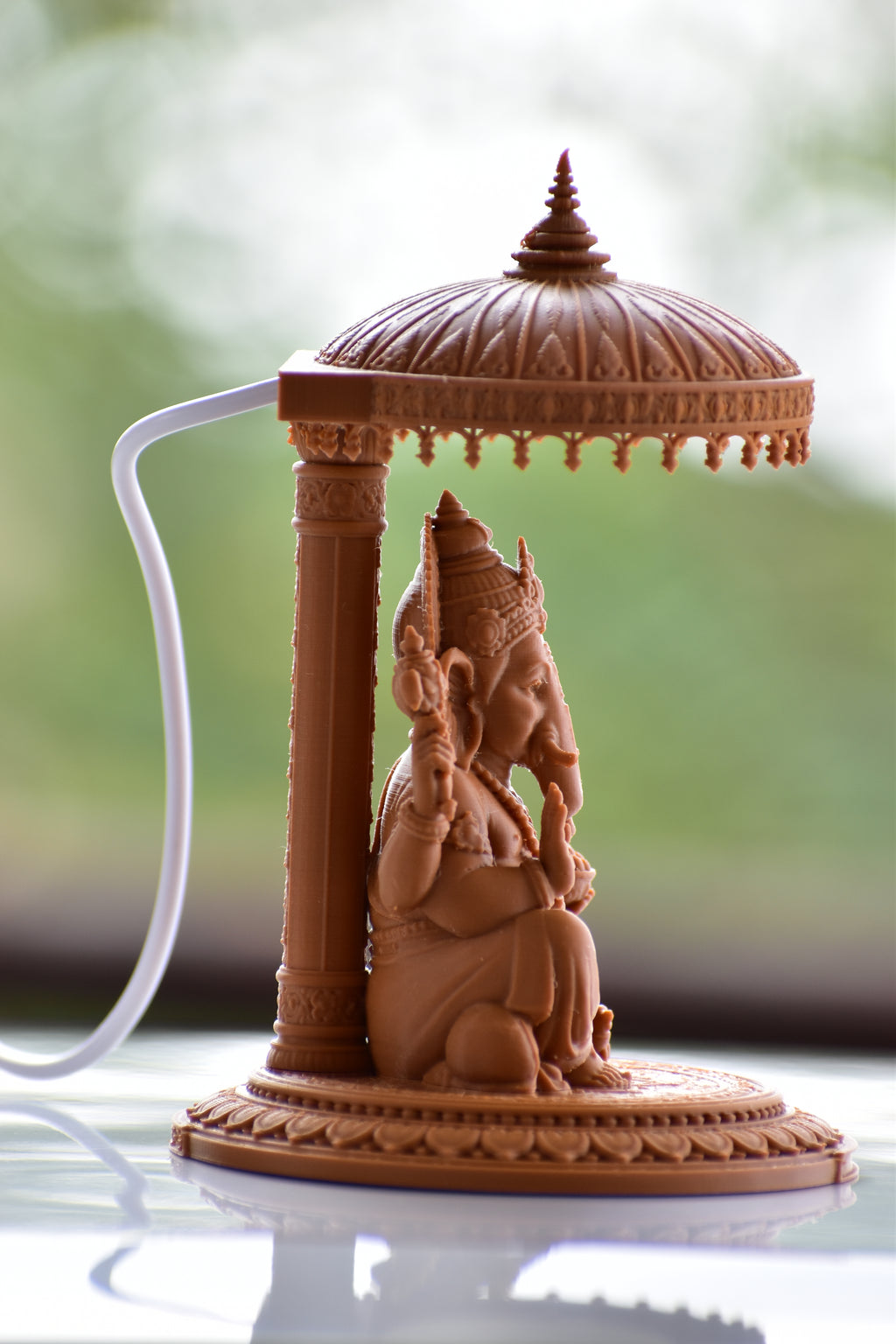 Ganesh Ji LED Idol for Car Dashboard | 12cm PETG Decorative Statue